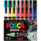 uni&reg; POSCA PC-5BR, Water-Based Paint Brush Tip Markers (16 Pack)