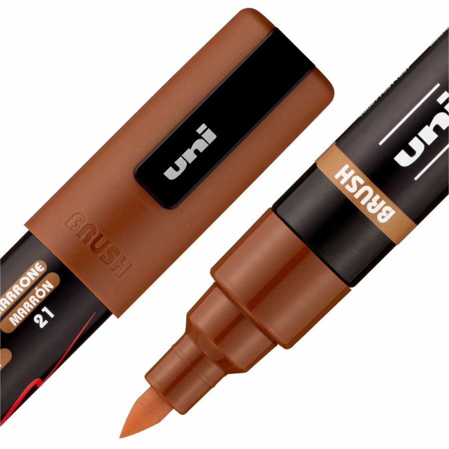 uni&reg; POSCA PC-5BR, Water-Based Paint Brush Tip Markers (16 Pack) - 311902000