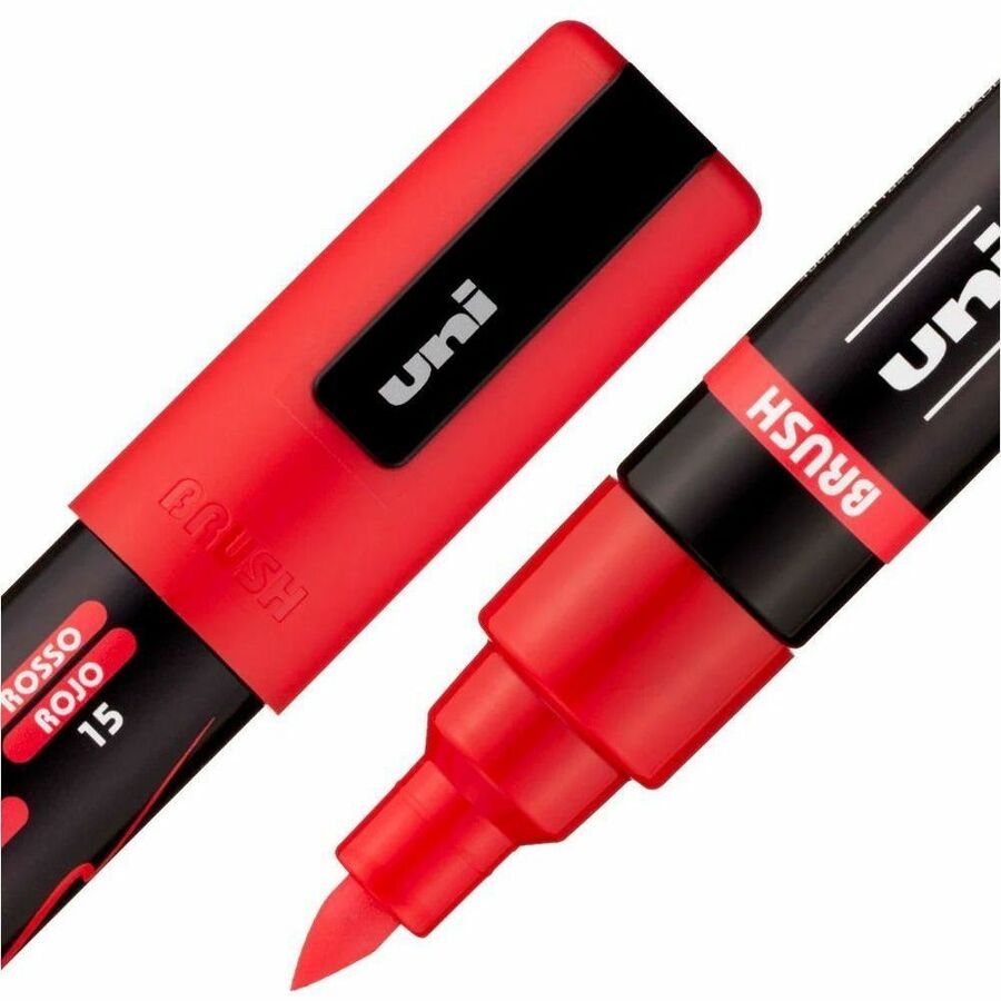 uni&reg; POSCA PC-5BR, Water-Based Brush Tip Paint Markers (8 Pack) - 321364000