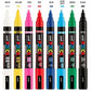 uni&reg; POSCA PC-5BR, Water-Based Brush Tip Paint Markers (8 Pack) - 321364000