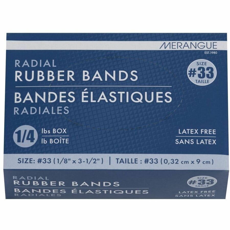 Merangue 1/4 Pound Box Size #33 Rubber Bands - 1136-5042-00-000