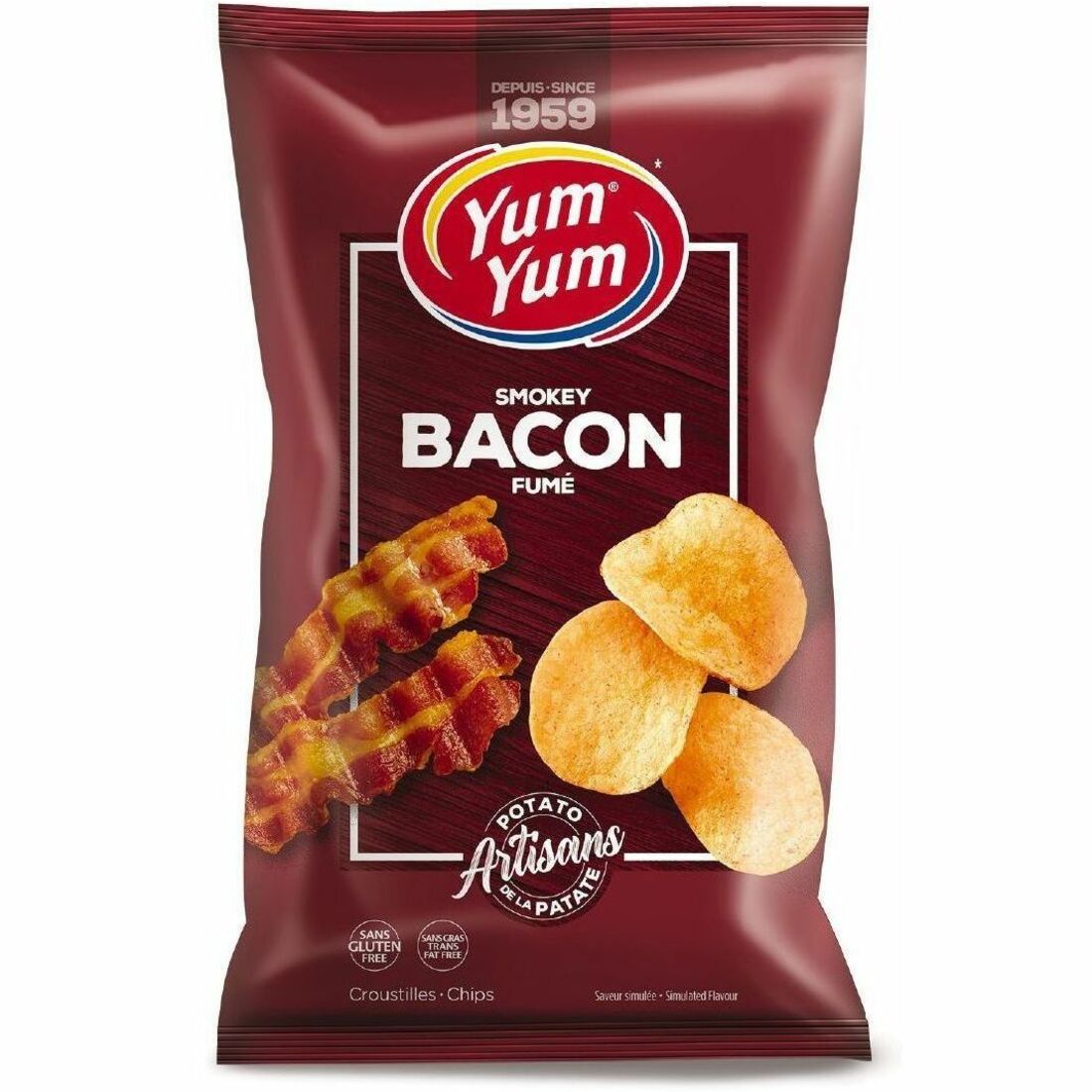 Yum Yum Bacon Potato Chips