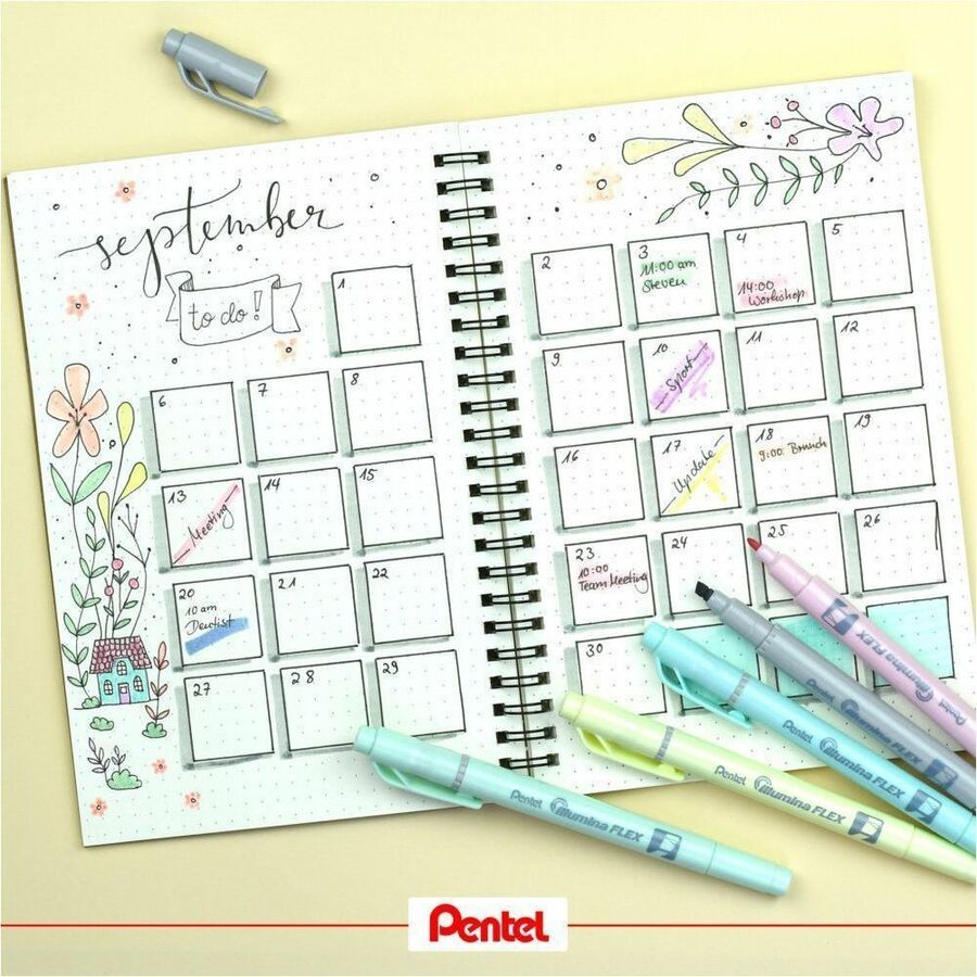 Pentel Illumina Flex Highlighter - SLW11P-S