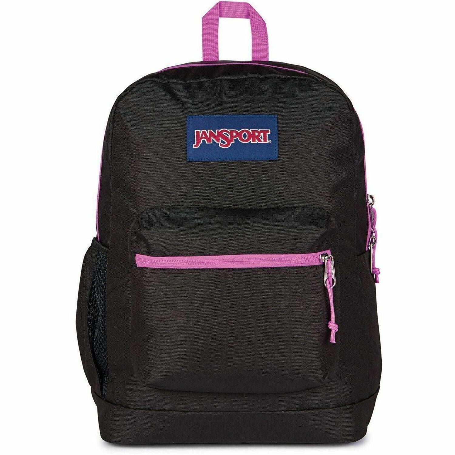 Jansport Cross Town Plus Carrying Case (Backpack) for 15" Notebook - Black, Fuchsia