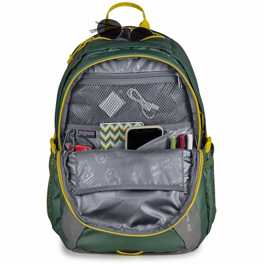 Jansport Agave Carrying Case (Backpack) for 15" Notebook - Cargo Green - JS00T14FKM1