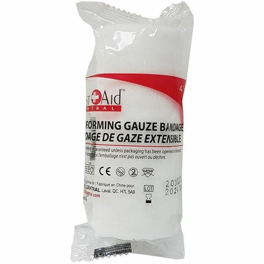 First Aid Central Conforming Gauze Bandages, 10 yards, Sterile, (2" or 4")