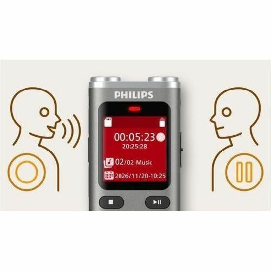 Philips VoiceTracer DVT2075 Digital Voice Recorder - DVT 2075