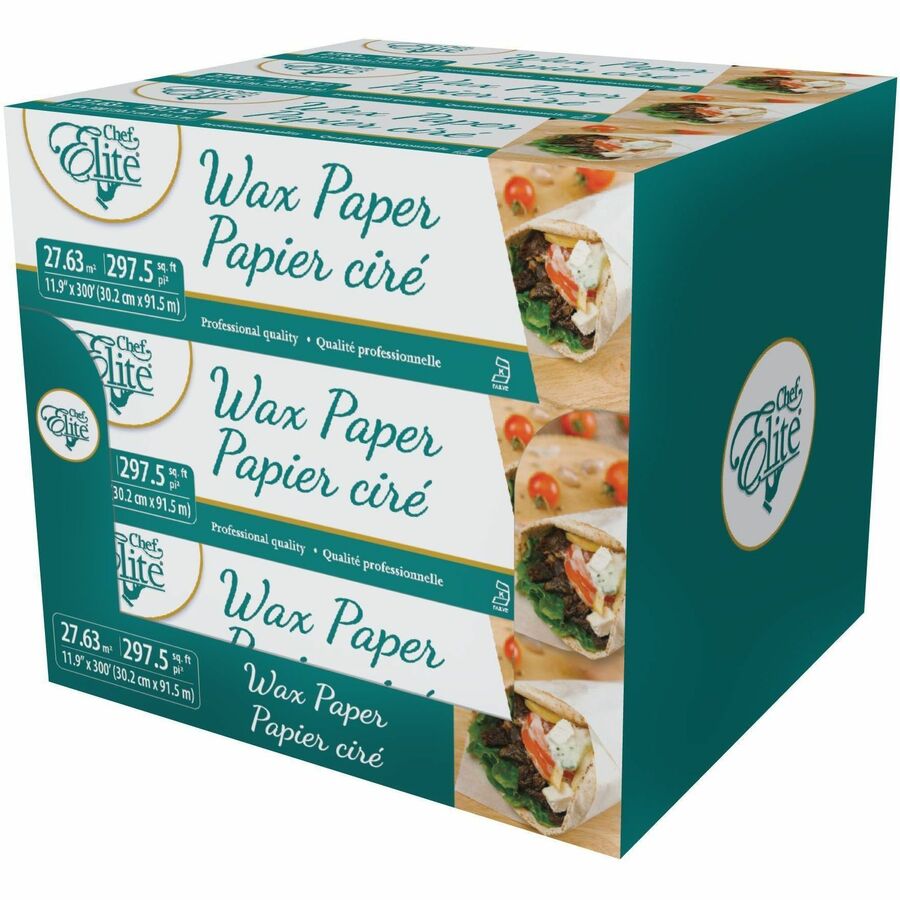 Chef Elite Wax Paper - 11.9" x 300' - 3476110
