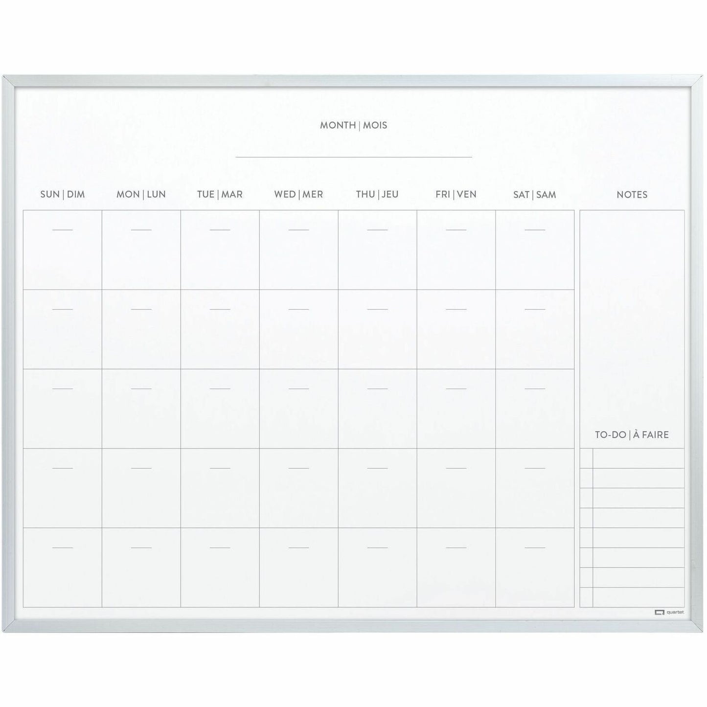 Quartet 20" x 16" Aluminum Frame Dry Erase Calendar