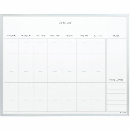 Quartet 20" x 16" Aluminum Frame Dry Erase Calendar