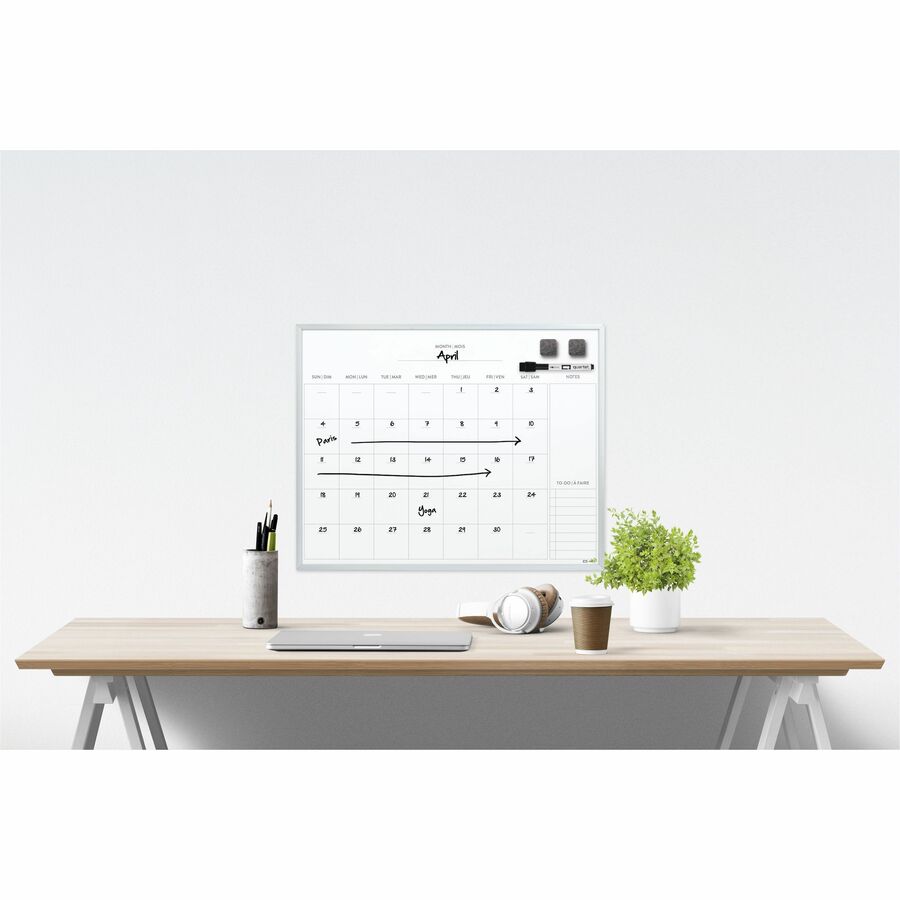Quartet 20" x 16" Aluminum Frame Dry Erase Calendar - 6447416060