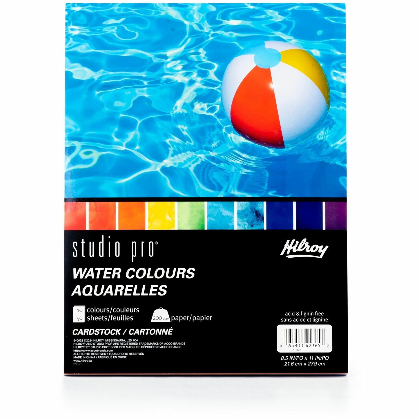 Hilroy Studio Pro Water Colours Cardstock 8.5x11 50ct