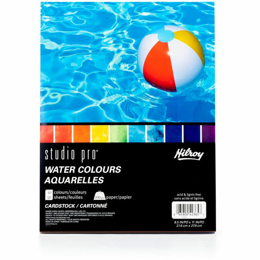 Hilroy Studio Pro Water Colours Cardstock 8.5x11 50ct