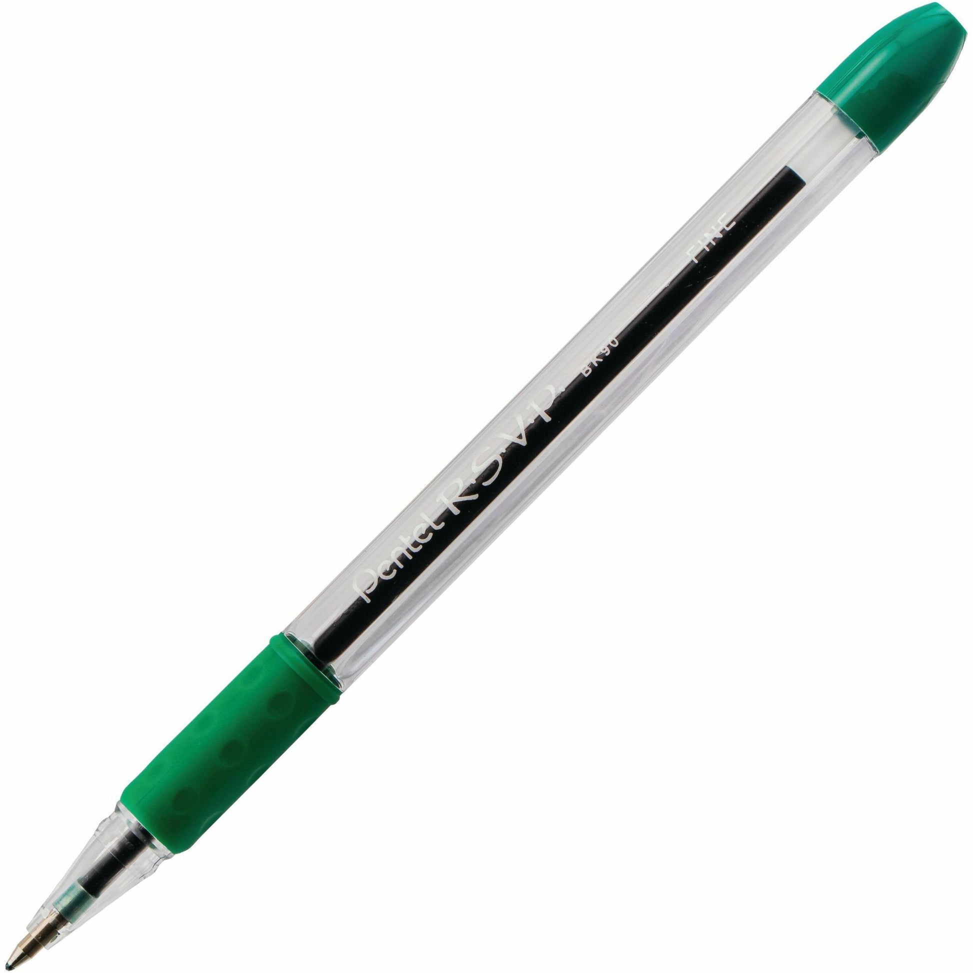 Pentel R.S.V.P. Ballpoint Pen, (0.7mm), Green Ink