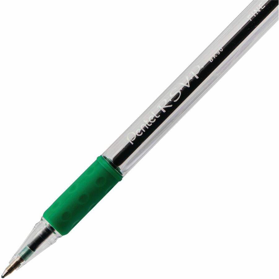 Pentel R.S.V.P. Ballpoint Pen, (0.7mm), Green Ink - BK90-D-NVXC