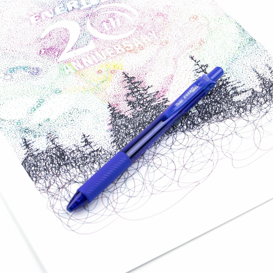 Pentel EnerGel-X Retractable Gel Roller, (1.0mm) Metal Tip, Blue Ink - BL110-C-NVXC