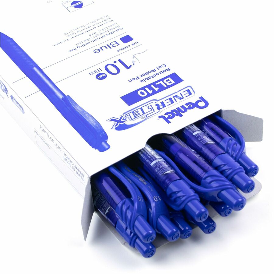Pentel EnerGel-X Retractable Gel Roller, (1.0mm) Metal Tip, Blue Ink - BL110-C-NVXC