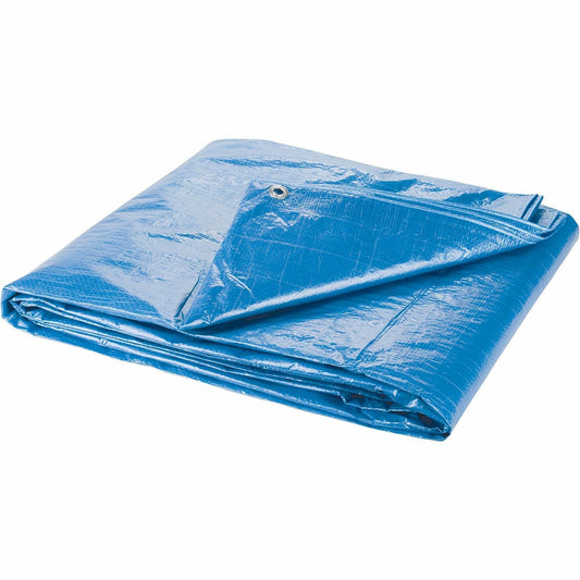 KLETON Tarp, Standard Duty, Blue, 10' x 8' x 4 mils