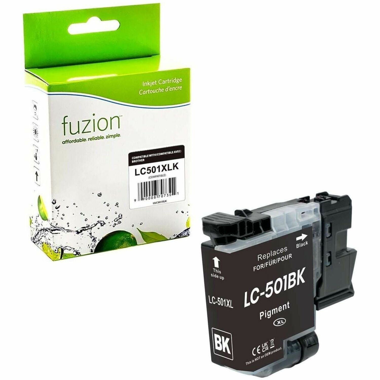 fuzion Compatible Inkjet for Brother LC501XLKS - Black