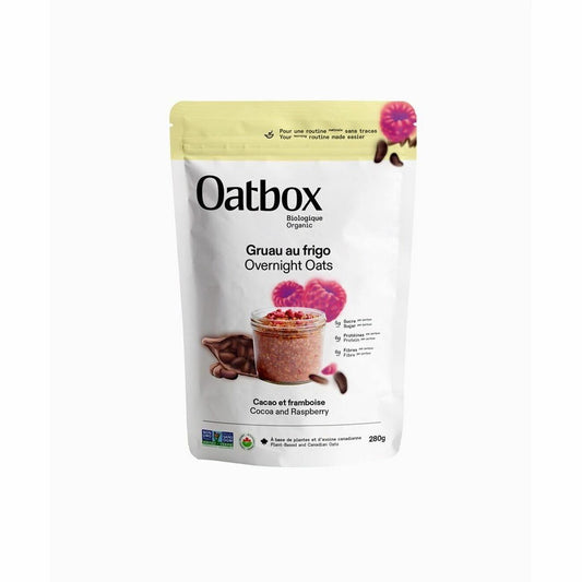 Oatbox Cocoa and Raspberry Overnight Oats (280g)