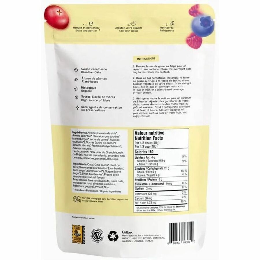 Oatbox Field Berries Overnight Oats (280g) - OVO0148.0280.008