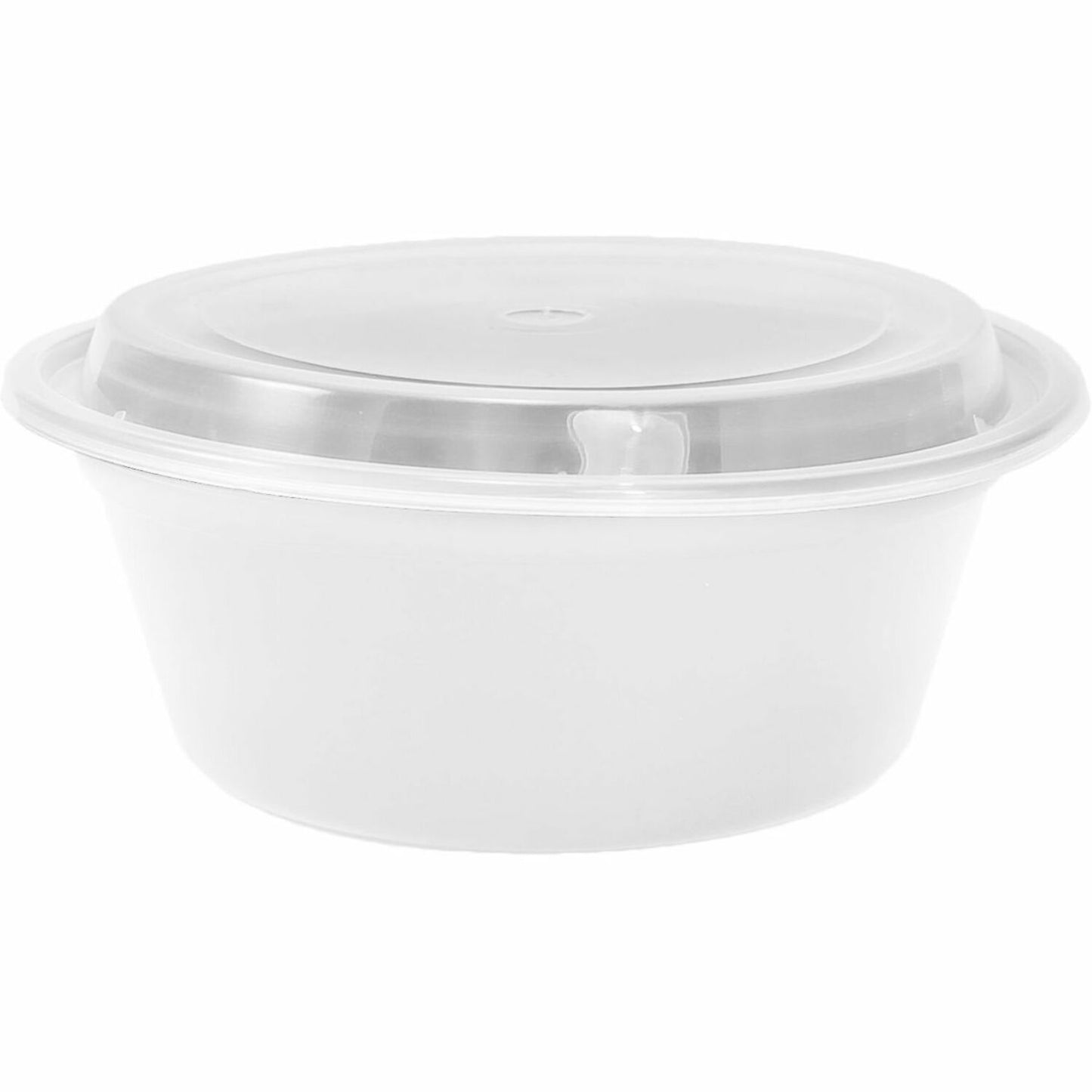 Chef Elite Plastic Containers with Lids - 32oz - Round - White