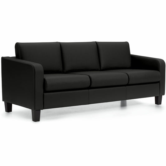 Suburb Three Seat Sofa, LuxPlus Black