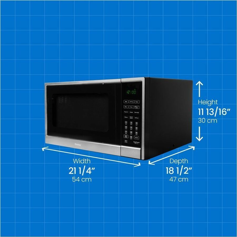 Danby 1.3 cu. ft. Multifunction Countertop Microwave with Air Fry in Stainless Steel - DBMW1361ABSS