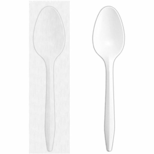 Dorfin Table Accents - Polypropylene Teaspoons - 5.6" - Individually Wrapped