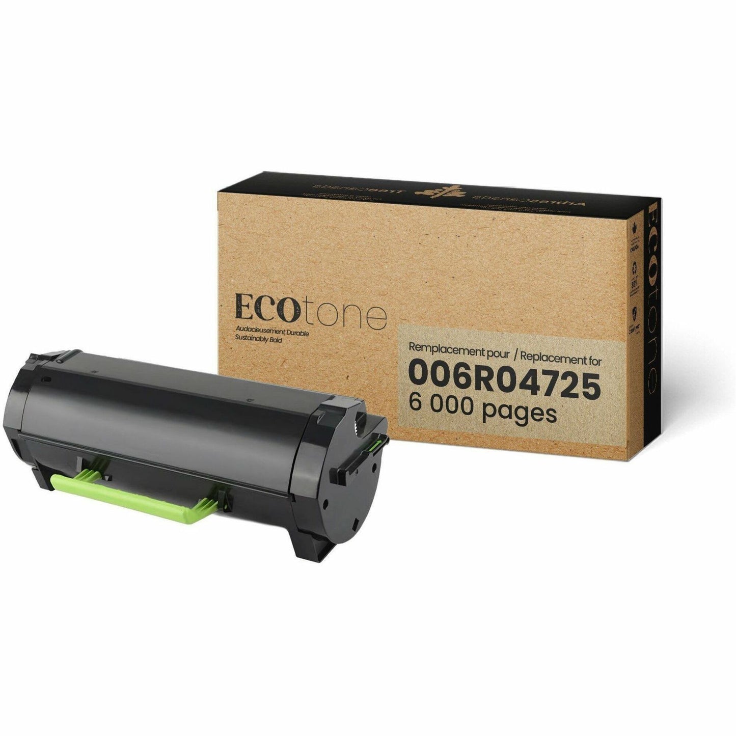 Ecotone Toner Cartridge - Remanufactured for Xerox 006R04725 - Black
