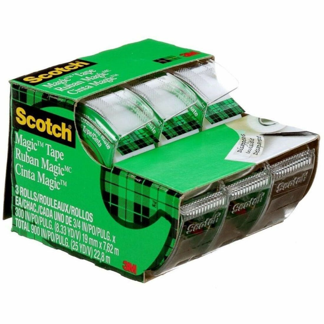 Scotch Magic Tape, 3105-ESF, 3/4 in x 300 in (19 mm x 7.62 m)