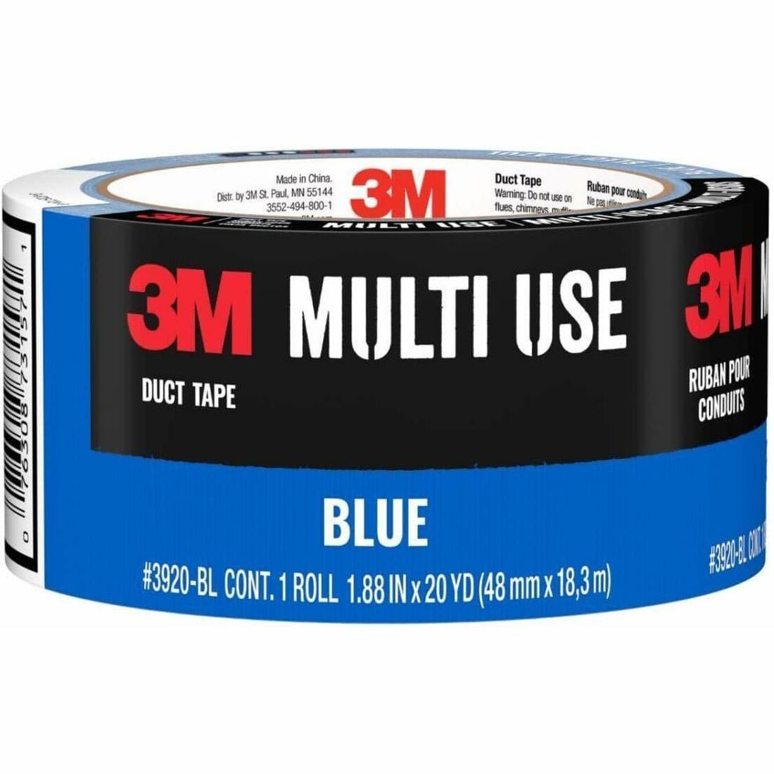 3M Blue Duct Tape 3920-BL, 1.88 in x 20 yd (48 mm x 18,2 m)