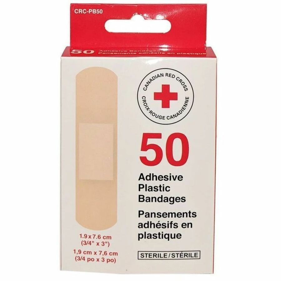 Canadian Red Cross Plastic Bandages - 0.75" x 3" - CRC-PB50