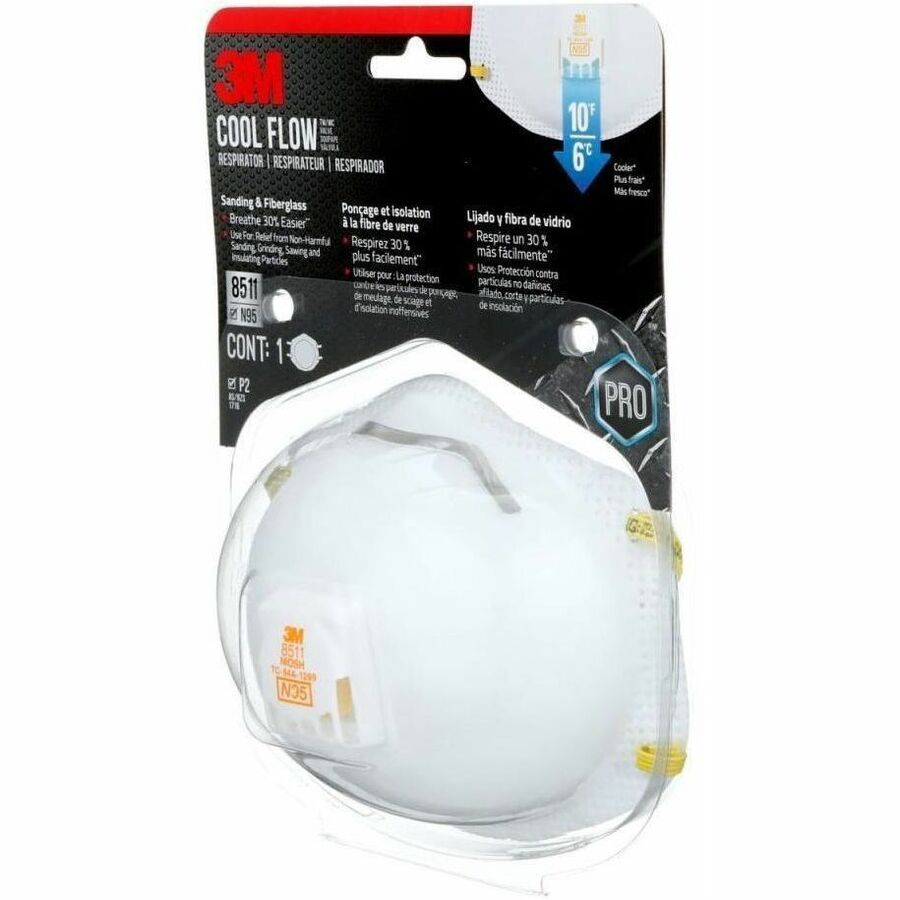 3M Sanding & Fibreglass Valved Respirator 8511 (N95) - 8511HA1-C-PS