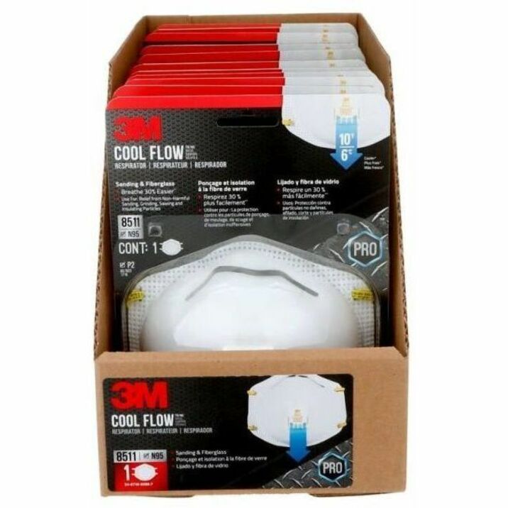 3M Sanding & Fibreglass Valved Respirator 8511 (N95) - 8511HA1-C-PS