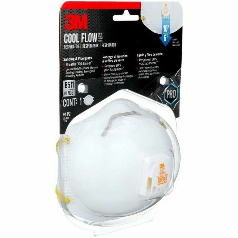 3M Sanding & Fibreglass Valved Respirator 8511 (N95) - 8511HA1-C-PS