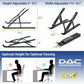 DAC&reg; MP-222 Portable and Adjustable Laptop/Tablet Stand, Black - MP-222