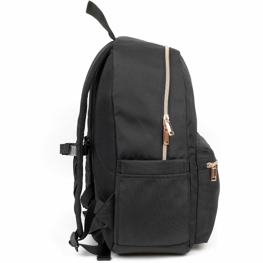 Louis Garneau Carrying Case (Backpack) Notebook - Black, Rose Gold - 26GOLD171