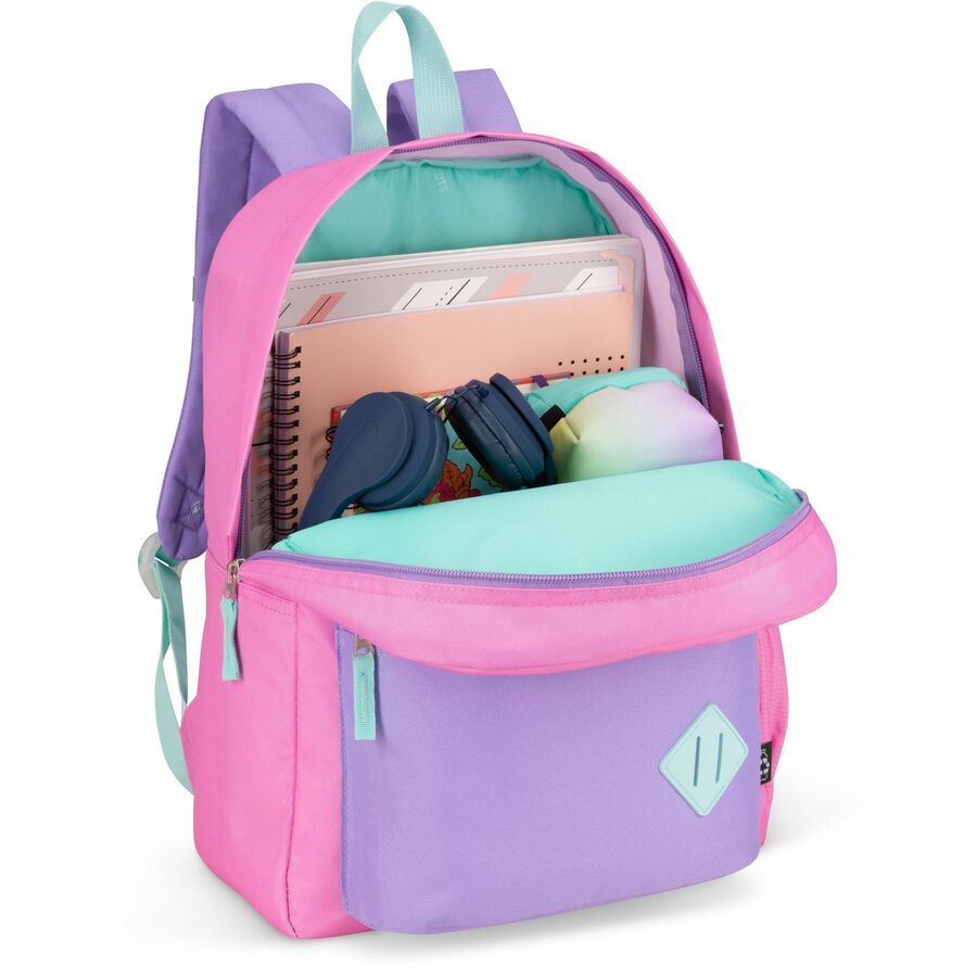 Roots Carrying Case (Backpack) School - Purple, Pink - RTS6912 060