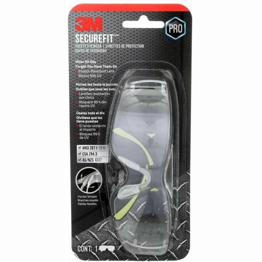 3M SecureFit 400 Safety Glasses - SF400C-WV-6-PS