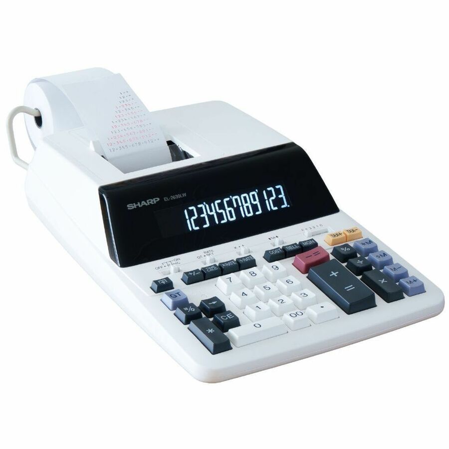 Sharp 12 Digit Commercial Printing Calculator - EL2630LW