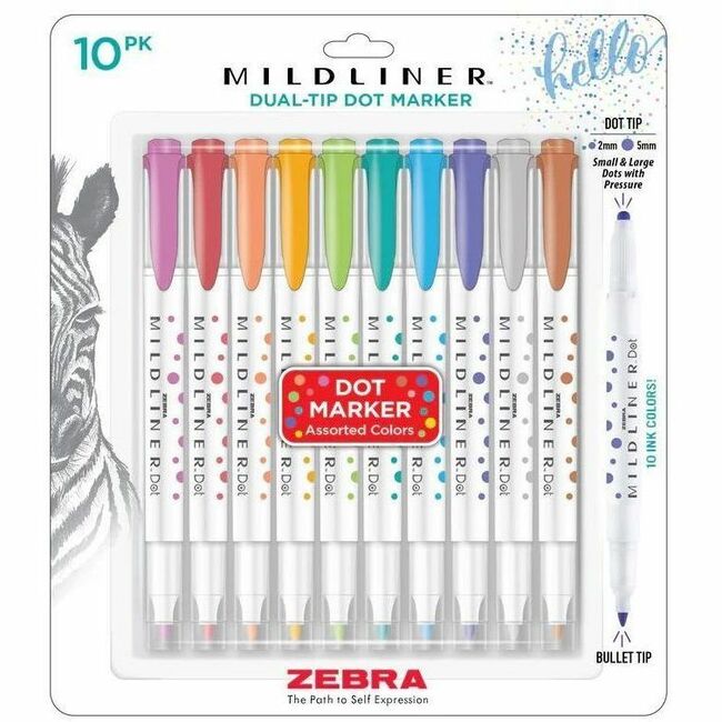 Zebra Mildliner Dual-Tip Dot Marker