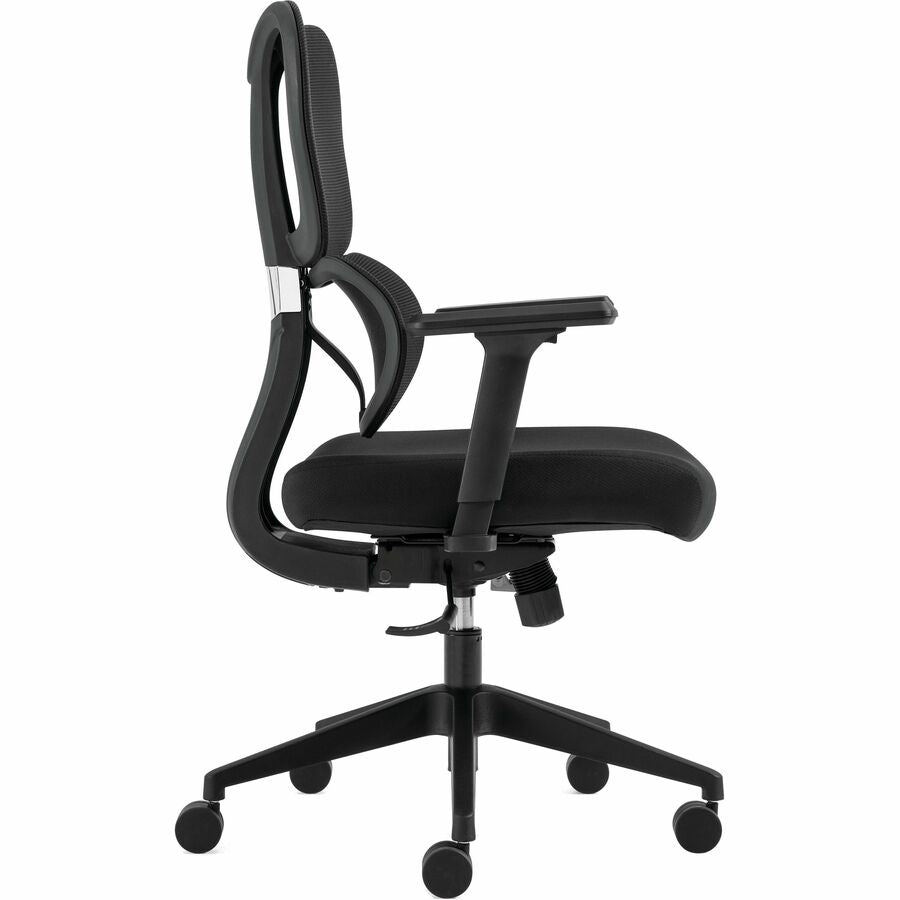 Wave High Back Synchro-Tilter, Mesh Back and Uph Seat, Black/Black - OTG2110