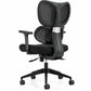 Wave High Back Synchro-Tilter, Mesh Back and Uph Seat, Black/Black - OTG2110