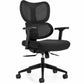 Wave High Back Synchro-Tilter, Mesh Back and Uph Seat, Black/Black