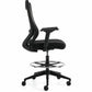 Zim High Back Height Adjustable Stool, Mesh Back and Uph Seat, Black/Black - OTG11353B