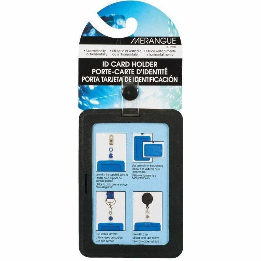 Merangue Black Silicone ID Card Holder - 1009-3061-20-000