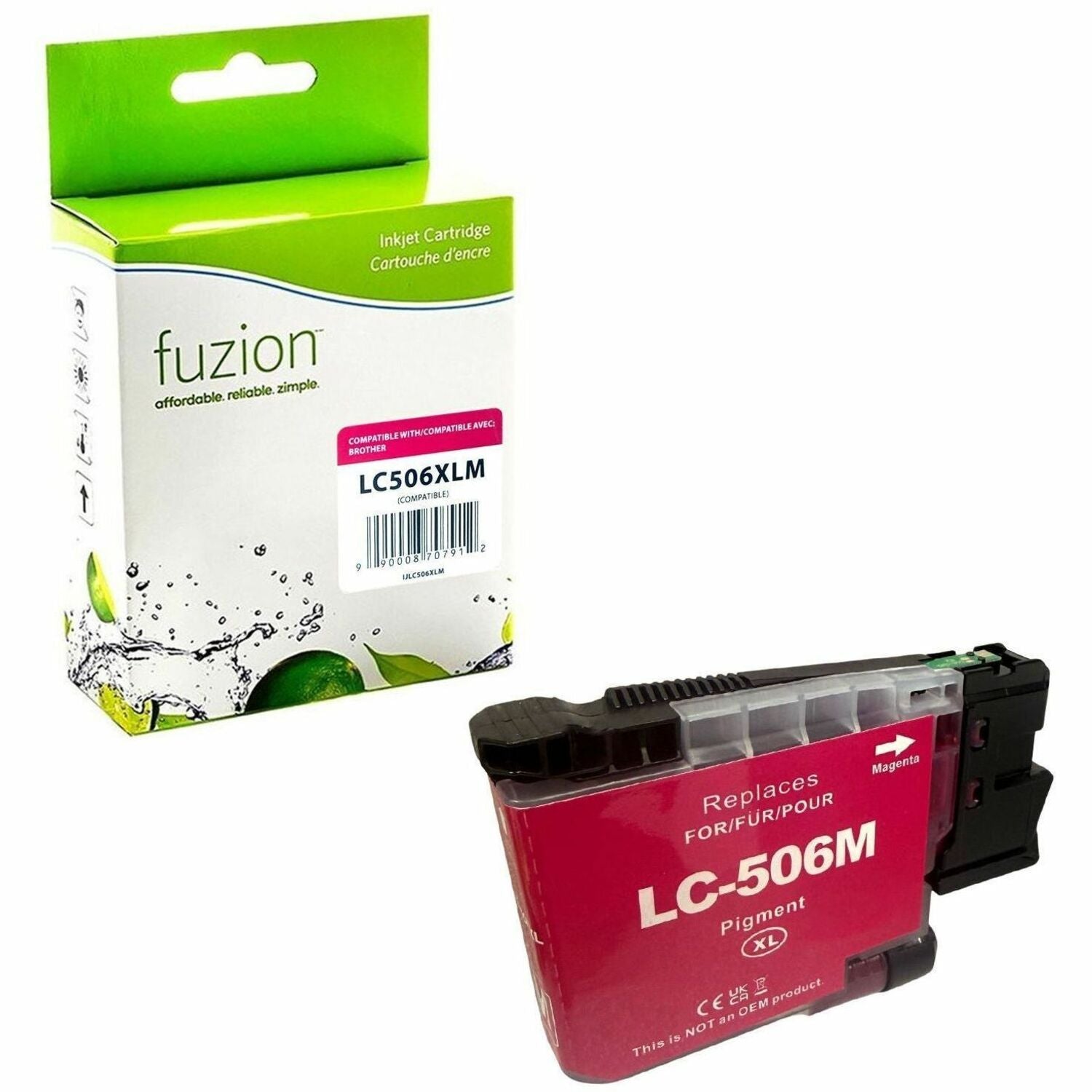 Fuzion High Yield Inkjet Ink Cartridge - Alternative for Brother LC506XL (LC506XLMS) - Magenta - 1 Each