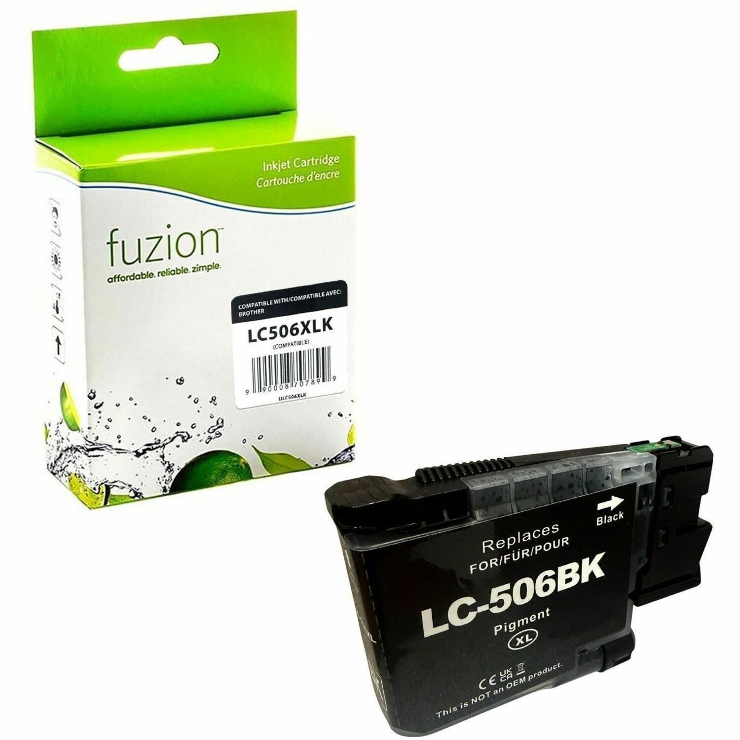 Fuzion High Yield Inkjet Ink Cartridge - Alternative for Brother LC506XL (LC506XLKS) - Black - 1 Each