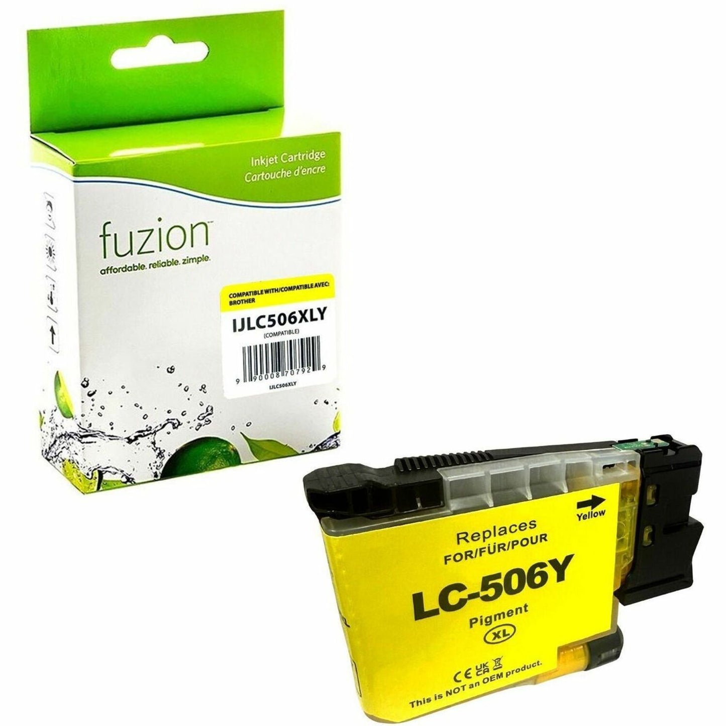 Fuzion High Yield Inkjet Ink Cartridge - Alternative for Brother LC506XL (LC506XLYS) - Yellow - 1 Each